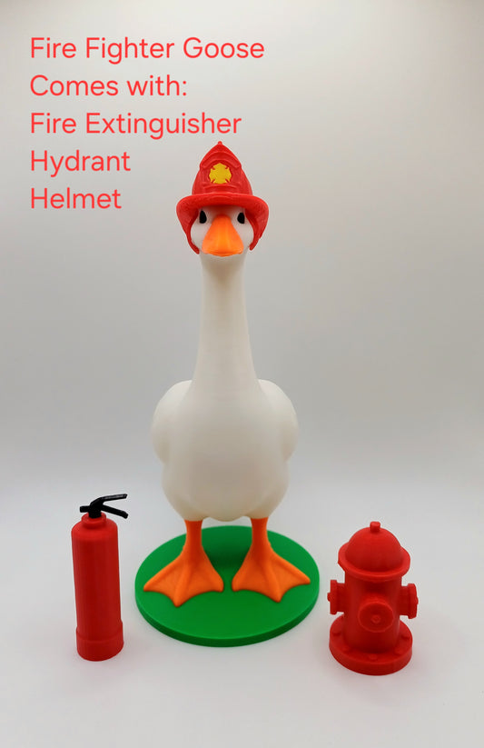 Desk Goose Firefighter Goose